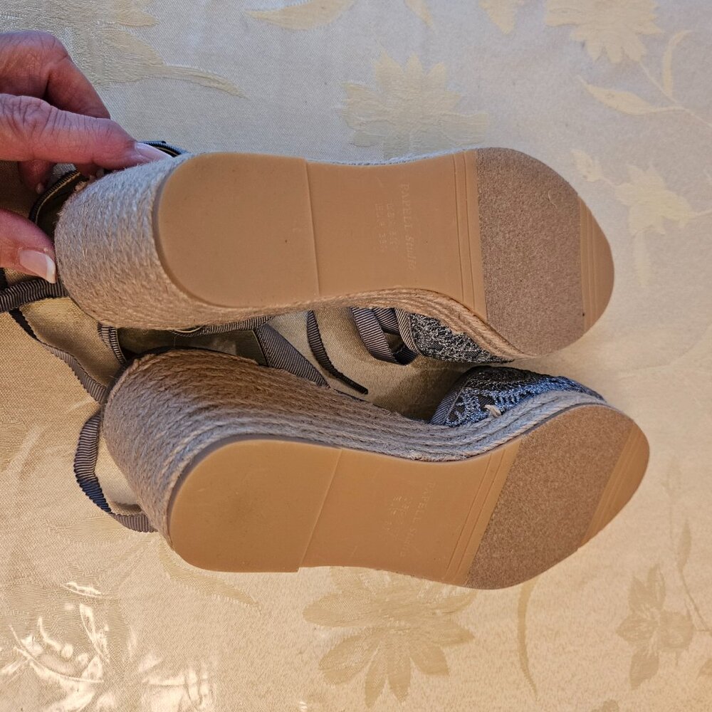 NWOT Parpell Studio Pewter/Silver Lace Espadrille - Picture 10 of 11
